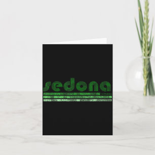 Sedona arizona retro vintage weathered hiking card