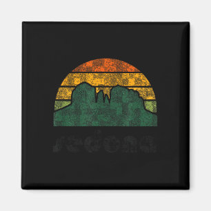 Sedona arizona retro vintage weathered hiking magnet