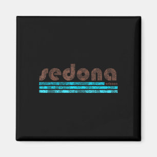 Sedona arizona retro vintage weathered hiking magnet