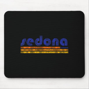 Sedona arizona retro vintage weathered hiking mouse pad
