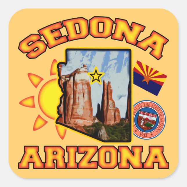 Sedona, Arizona Square Sticker (Front)