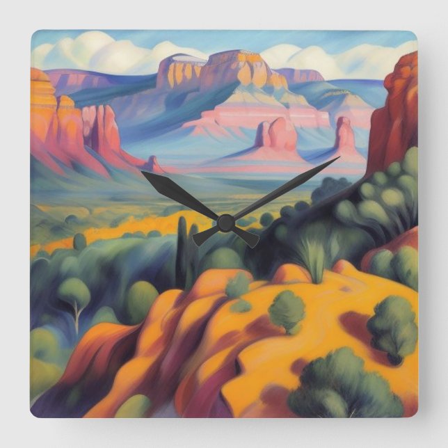Sedona, Arizona Square Wall Clock (Front)