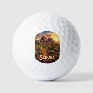 Sedona Arizona Sunset Red Rock Desert Travel Golf Balls