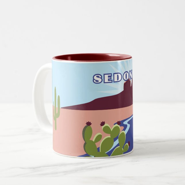 Sedona, Arizona Two-Tone Coffee Mug (Front Left)