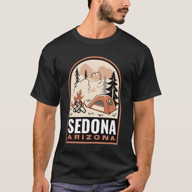 Sedona Arizona Vintage Camping friend T-Shirt (Front)