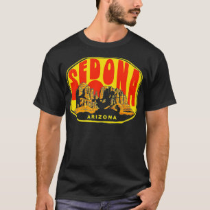 Sedona Arizona Vintage Distressed Cathedral Rock H T-Shirt