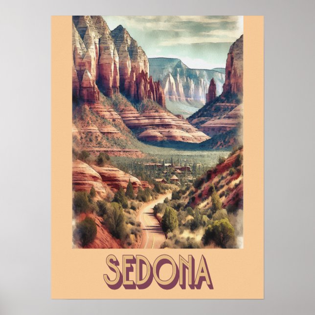 Sedona Arizona Vintage Poster (Front)