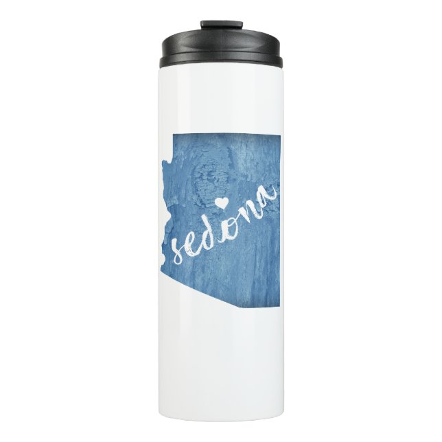 Sedona Arizona Wood Grain Thermal Tumbler (Front)