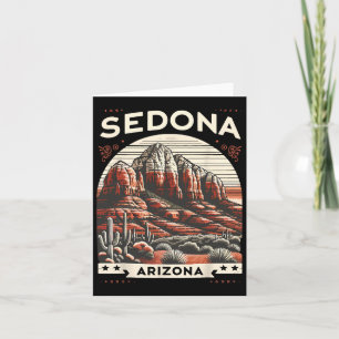 Sedona Az Hiking Outdoors Mountain Sedona Usa Retr Card