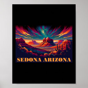 Sedona Az Hiking Outdoors Mountain Sedona Usa Retr Poster