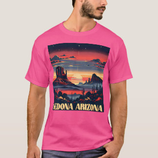 Sedona Az Hiking Outdoors Mountain Sedona Usa Retr T-Shirt