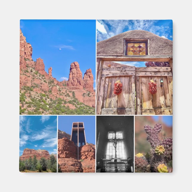Sedona Cactus Desert Scenes Magnet (Front)