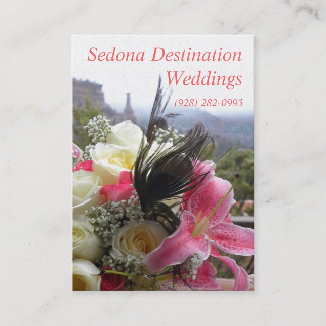 Sedona Destination Weddings Wedding Planner Card (Front)