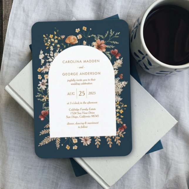 Sedona Garden Arched Wedding Invitation (Creator Uploaded)