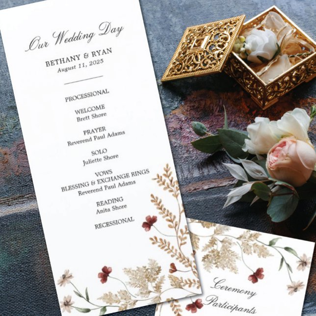 Sedona Garden Wedding Day Program Programme (Creator Uploaded)