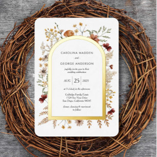 Sedona Garden Wedding Foil Invitation