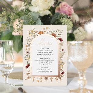 Sedona Garden Wedding Foil Menu