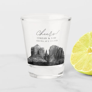Sedona Photo Wedding Favour Cheers Shot Glass