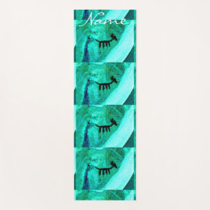 Sedona red rock art Thunder_Cove Green Yoga Mat