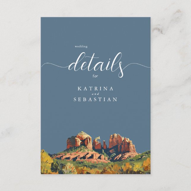 Sedona Red Rock Cathedral Rock Enclosure Card (Front)