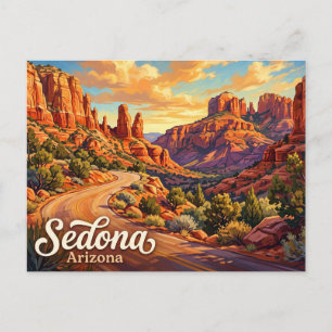 Sedona Red Rock Loop Road Arizona Postcard