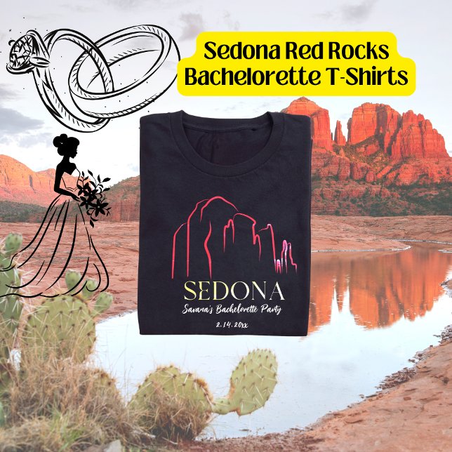 Sedona Red Rocks Bachelorette T-Shirt (Creator Uploaded)