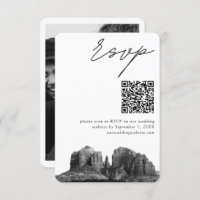 Sedona Wedding Modern RSVP QR Code