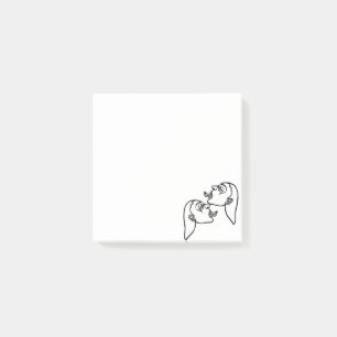 Seductive Girls White Outline Post-it Notes