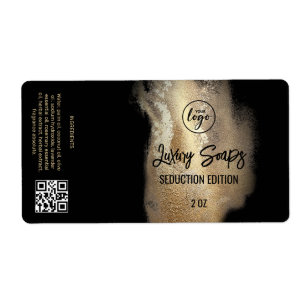 Seductive Gold Ink Soap Labels