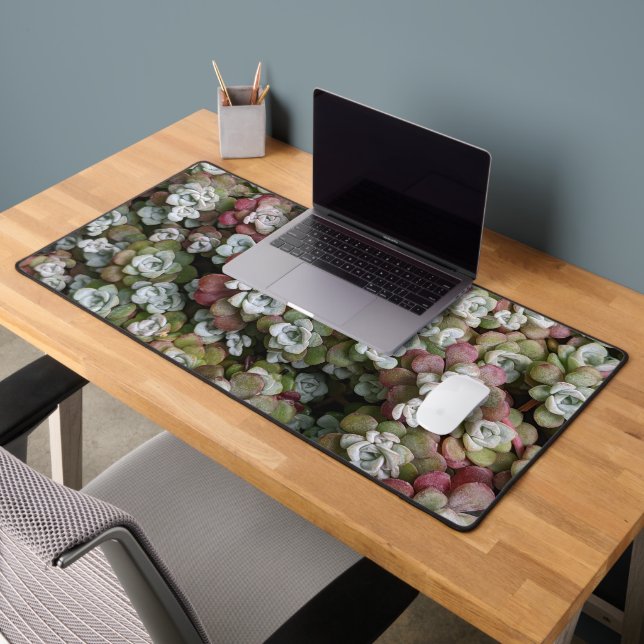 Sedum Spathulifolium Stonecrop Floral Desk Mat (Office 2)
