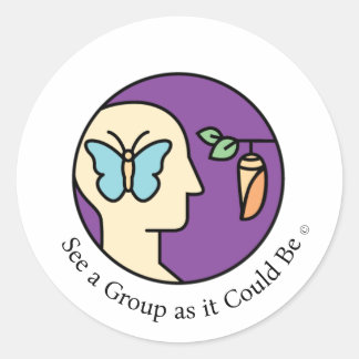 See a Group Round Sticker