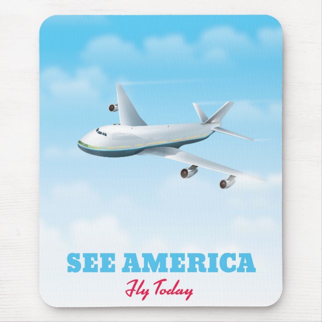 See America - Fly today! Mouse Pad (Front)