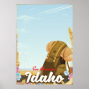 See America - Idaho Backpacking travel poster