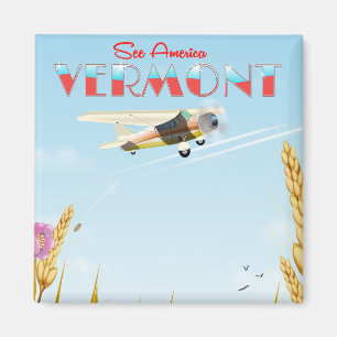 "see America" Vermont Rural travel poster Magnet