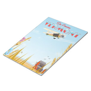 "see America" Vermont Rural travel poster Notepad