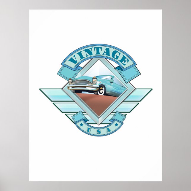 See America Vintage 50's style flight poster (Front)