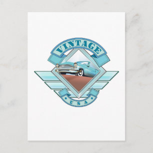 See America Vintage 50's style flight poster Postcard