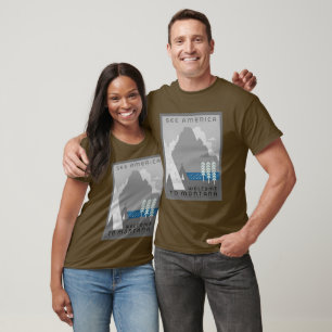 See America Vintage Montana Travel Poster T-Shirt