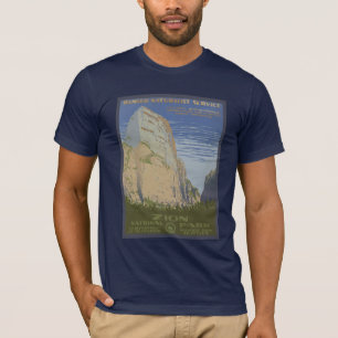 See America Vintage Zion Park Travel Poster T-Shirt