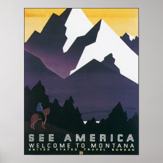 See America Welcome to Montana Poster