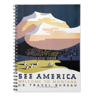 See America ~ Welcome to Montana Spiral Notebook