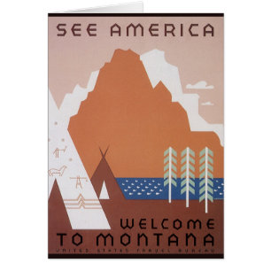 See America Welcome to Montana, Vintage Travel
