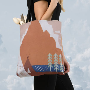 See America Welcome to Montana, Vintage Travel Tote Bag