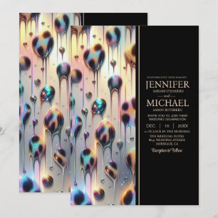 SEE BACK All-In-One Exotic Posh Wedding Invitation