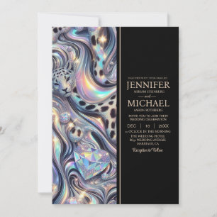 SEE BACK All-In-One Exotic Posh Wedding Invitation