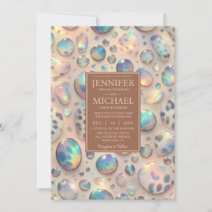 SEE BACK All-In-One Exotic Posh Wedding Invitation