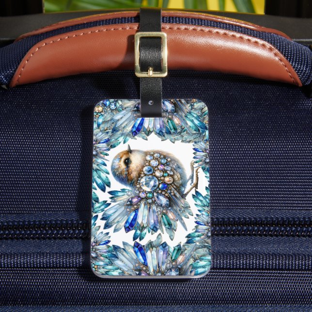 See Back - Precious Bling Birds Theme  Luggage Tag (Front Insitu 2)
