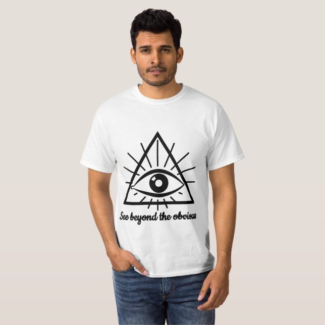 See Beyond the Obvious | Peace is Power T-Shirt (Front Full)