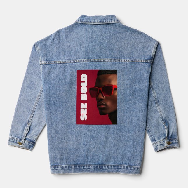See Bold Denim Jacket (Back)