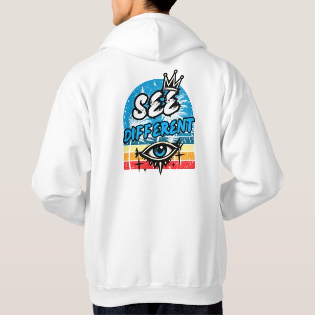 See Different Retro Graphic Hoodie (Back)